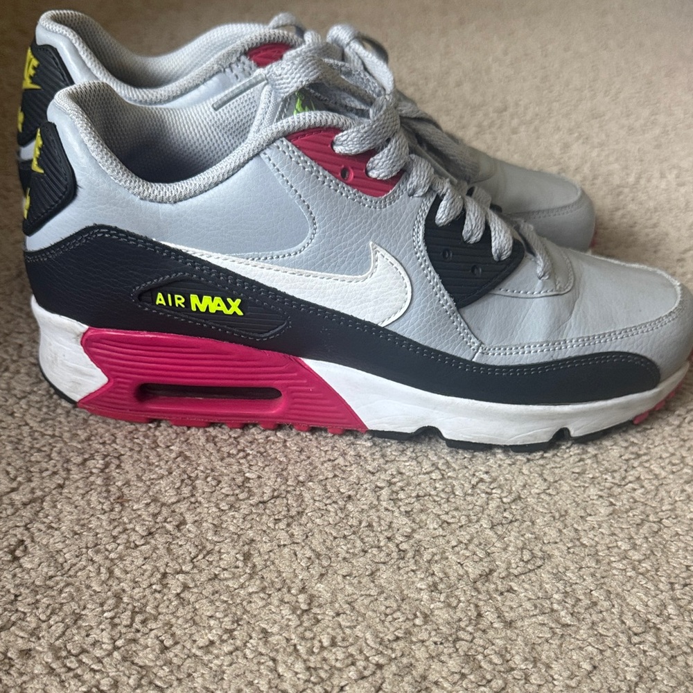 Nike Air Max Gray and Red Sneakers